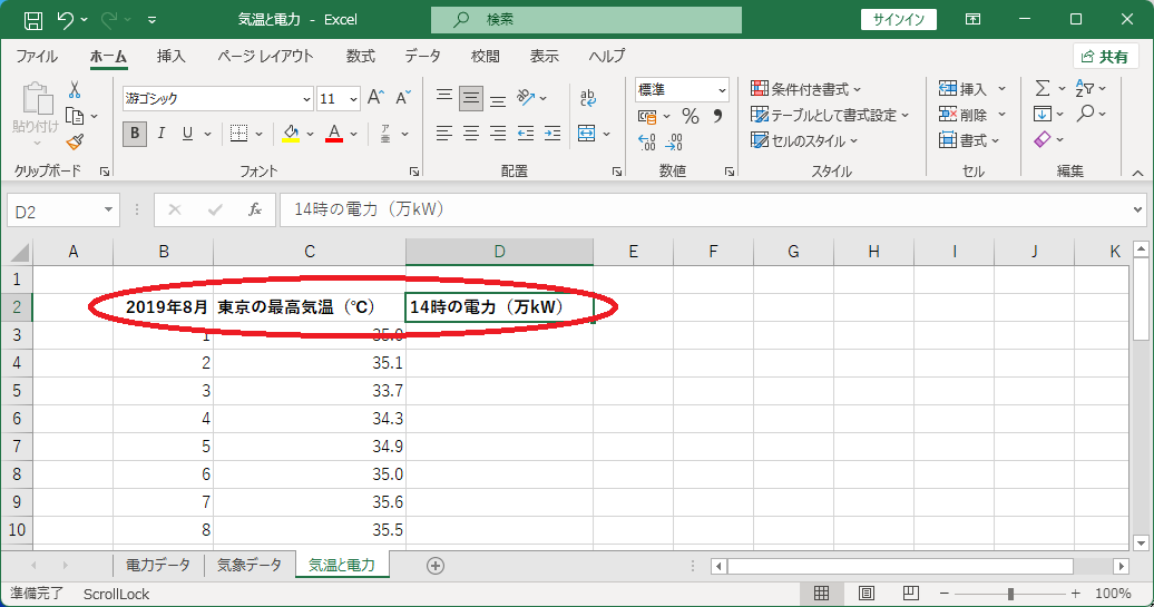 14時の電力