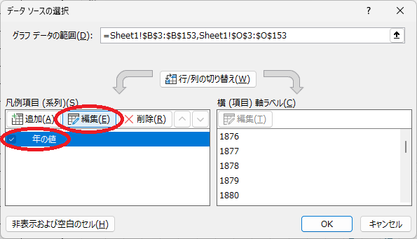 �N�̒l��I��